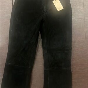 Black Suede Pants
